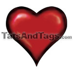 red heart temporary tattoo
