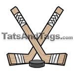 hockey sticks temporary tattoo 