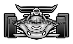 Indy Car temporary tattoo 