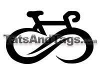 infinity road bike temporary tattoo 