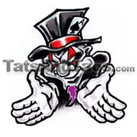 magician joker temporary tattoo