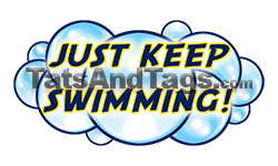 just keep swimming temporary tattoo 