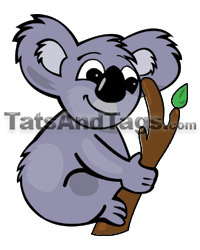 koala bear temporary tattoo 