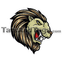 lion temporary tattoo