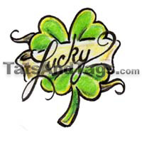 lucky  temporary tattoo