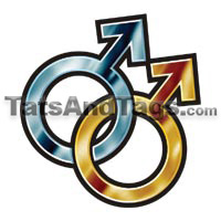 male pride temporary tattoo 