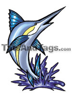 Marlin Temporary Tattoo