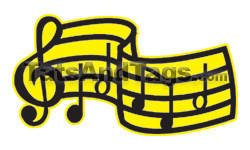 music notes temporary tattoo 