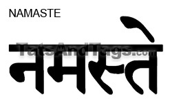 Namaste-Sanskirt temporary tattoo 