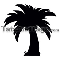 palm tree temporary tattoo 