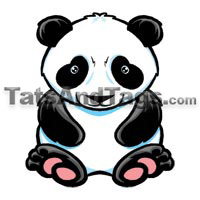 panda bear temporary tattoo 