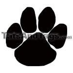 black paw temporary tattoo 