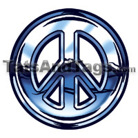 peace temporary tattoo 