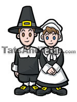 Pilgrims Thankgiving temporary tattoo 