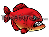 red piranha temporary tattoo