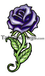 purple rose temporary tattoo 