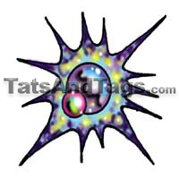 purple sun temporary tattoo