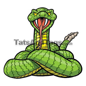 Rattlesnake temporary tattoo