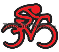 red bicycle  temporary tattoo 