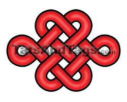 red celtic knot temporary tattoo