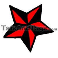 red star temporary tattoo