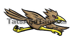 Roadrunner temporary tattoo