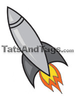 rocket temporary tattoo 