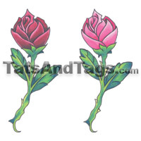 rose temporary tattoo 