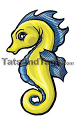 seahorse temporary tattoo