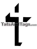 Shadow cross temporary tattoo