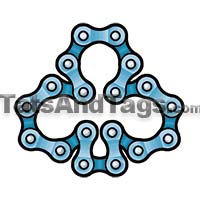 Shamrock bike chain temporary tattoo