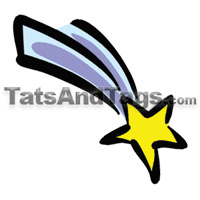 shooting star temporary tattoo