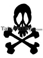 skull and bones temporary tattoo