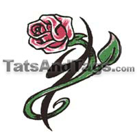 small red rose temporary tattoo