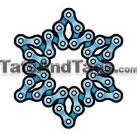 snowflake bike chain temporary tattoo