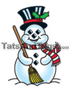 snowman temporary tattoo 