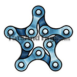 5 star bike chain temporary tattoo 