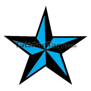 Blue Star Temporary Tattoo
