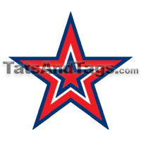 Red Star Temporary Tattoo