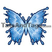 swim butterfly temporary tattoo