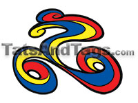 swirly bike temporary tattoo