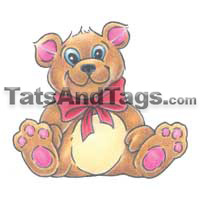 teaddy bear temporary tattoo