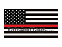 thin red line flag temporary tattoo