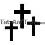 3 crosses temporary tattoo