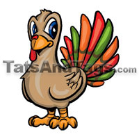 turkey temporary tattoo 