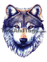 wolf face temporary tattoo 