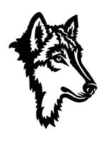 Wolf temporary tattoo