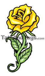 yellow rose temporary tattoo 