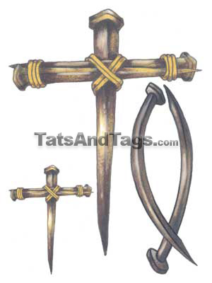 large cross temporary tattoo