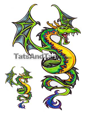 dragon temporary tattoo